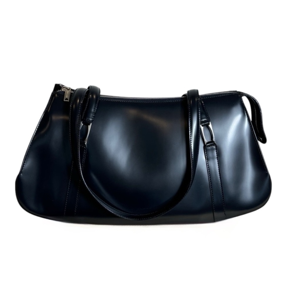 Moschino Patent Leather Shoulder Bag .